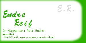 endre reif business card